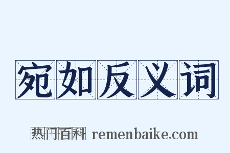 宛如反义词是什么意思的图片